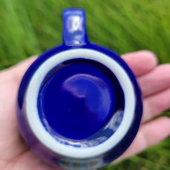 Vintage Hall China Restaurant Ware Blue Demitasse Cup & Saucer (956) ~ Espresso - Picture 7 of 14